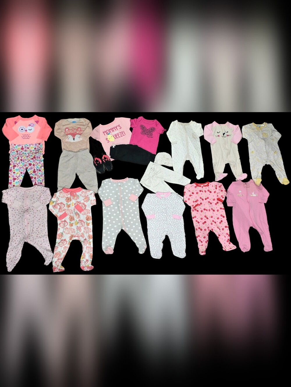 3-6M Baby Girl Mega Lot – 7 Sleepers, Outfits & Nike Air Jordans! (NWOT)